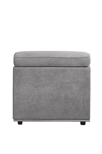 Alwin - Armless Chair - Dark Gray Fabric