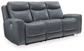 Mindanao - 2 Pc. - Power Reclining Sofa, Power Reclining Loveseat with Console - Steel