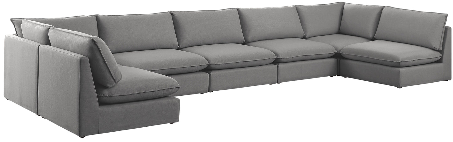 Mackenzie - Modular Sectional 7 Piece - Gray - Fabric