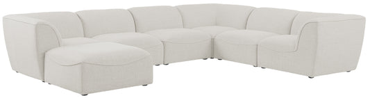 Miramar - Modular Sectional 7 Piece - Cream - Fabric