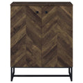 Carolyn - 2-Door Accent Cabinet - Rustic Oak And Gunmetal