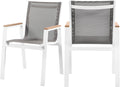 Nizuc - Outdoor Patio Dining Arm Chair (Set of 2) - Grey