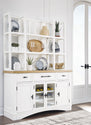 Ashbryn - White / Natural - Dining Server And Hutch