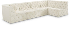 Tuft - Modular Sectional 5 Piece - Cream - Fabric