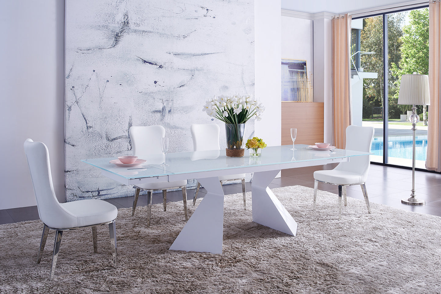 992 Dining Table Modern Extandable Dining Table